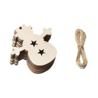 Imagem de Ornamentos De Natal De Madeira Não Acabados 10-50 Peças, Fatias De Mad