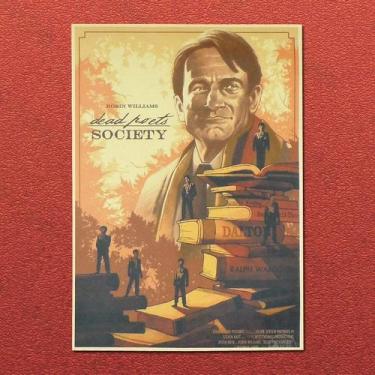 Imagem de Pintura em pôster Retro Kraft Paper Dead Poets Society - taiyuanketanm