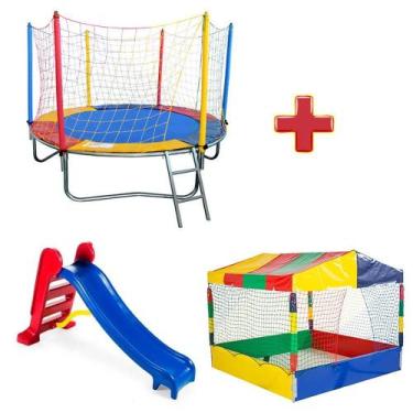 Imagem de Cama elástica/ Pula Pula/ Trampolim 2,30 m Nacional Premium + Piscina 