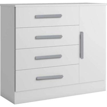 Imagem de Cômoda 4 Gavetas Com Sapateira - Zeus-branco - Bianchi