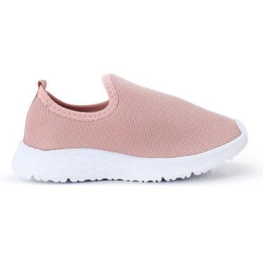 Imagem de Tênis Infantil Feminino Meia Casual Calce Fácil Escolar - NIPPOS, Nude