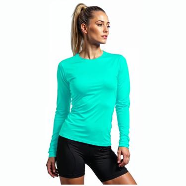 Imagem de Camiseta Térmica Proteção UV Feminina Gola Baixa Manga Longa Cor:;Tamanho:EP;Gênero:Feminino-Feminino