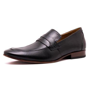 Imagem de Sapato Mocassim Social Masculino Loafer Até 46 Roy Avalon em Couro Pre