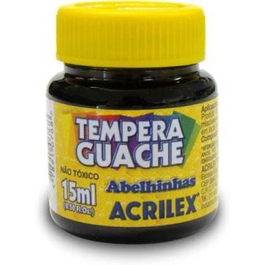 Imagem de Tinta Tempera Guache 15ml Preto 520 Acrilex Tinta Tempera Guache 15ml 