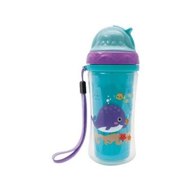 Imagem de Copo Canudo Infantil Parede Dupla Squeeze 250ML Buba, Colorido, Turmin
