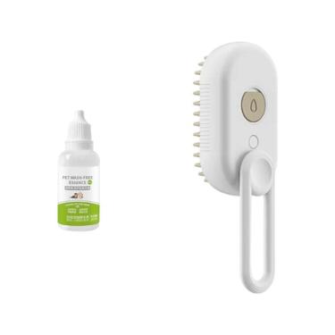 Imagem de Pente De Massagem Ferramenta De Limpeza Para Cães E Gatos Branco Com Acessórios