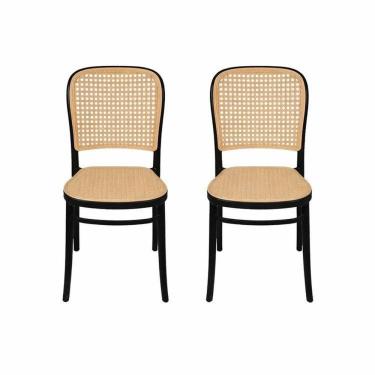 Imagem de Kit com 2 Cadeiras Amis em Polipropileno Preto/Bege