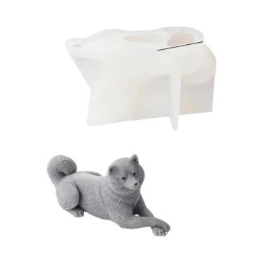 Imagem de Molde De Silicone 3D De Cachorrinho Schnauzer DIY Para Resina, Gesso, 