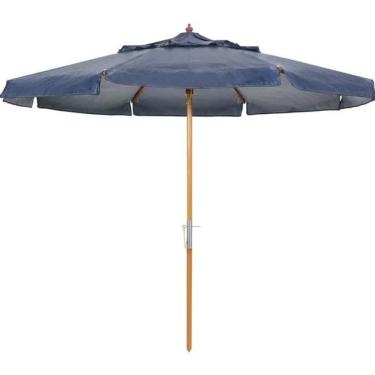 Imagem de Ombrelone Central Positano Em Madeira 2,40 Metros Azul Bel