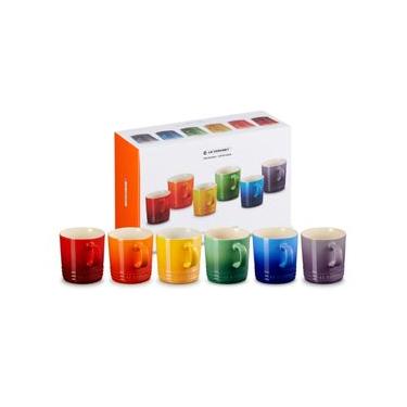 Imagem de CONJUNTO 6 CANECAS LE CREUSET RAINBOW COLLECTION 350ML EM CERÂMICA COLORIDO 79114355219030