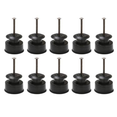 Imagem de Kit 1000 Roldanas Isoladas Preta C/prego 24mm Para Arames Eletrificados em Pead RD24 -...
