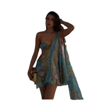 Imagem de Vestido Sexy Sem Mangas Com Renda E Bordados, Saia Irregular Para Fest