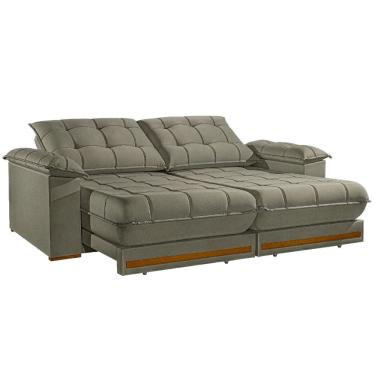 Imagem de Sofá Retrátil E Reclinável 3 Lugares 2,10m Bahamas Cappuccino