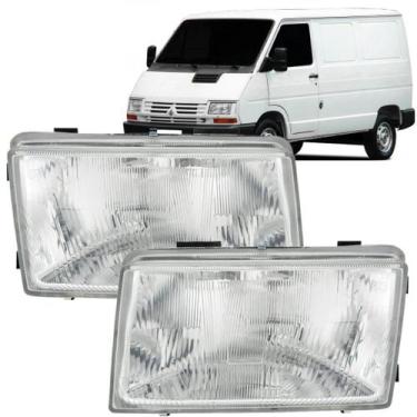 Imagem de Farol Renault Trafic 1993 A 1998 Cromado - SP ACESSÓRIOS, Direito