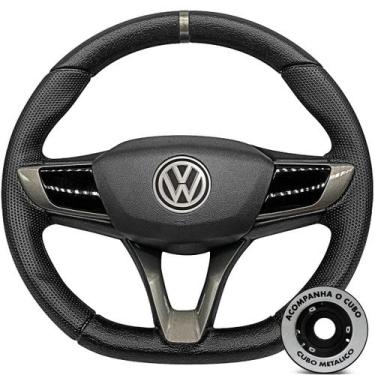 Imagem de Volante Esportivo Gol G5 G6 Volkswagen + Cubo Poliparts, Grafite