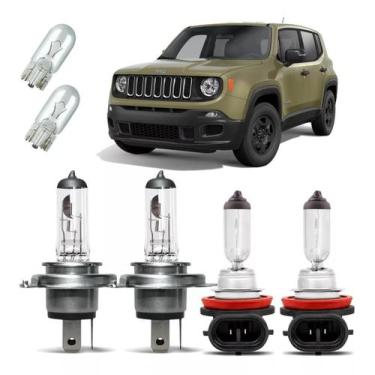 Imagem de Lampadas Jeep Renegade Halogena Reposição H4 H11 T10 - TIGER