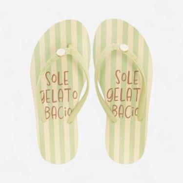 Imagem de Chinelo De Dedo Brizza Listrado Easy Bacio Di Latte Verde-Feminino