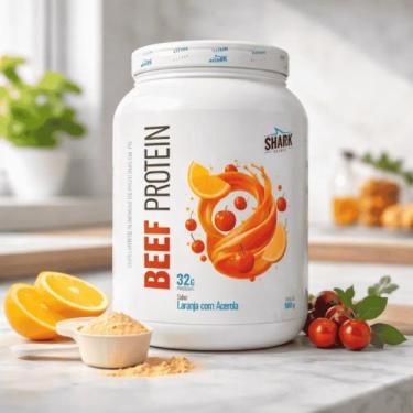 Imagem de Whey Beef Protein Zero Lactose 900g Shark Pro Laranja Com Acerola