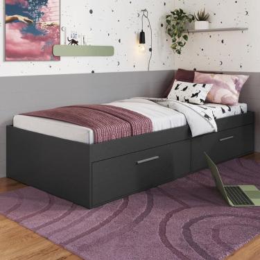 Imagem de Cama de Solteiro com Baú 2 Portas para Colchão 188x78cm Multimóveis CR40131