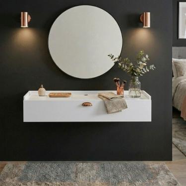 Imagem de Penteadeira Ideal P/Utensílios Maquiagem Pequena 1 Porta Basculante Decoração Moderna M...