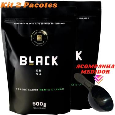 Imagem de Kit Com 2 Erva Mate Tereré 500g Black Erva Chá de Qualidade Premium Er