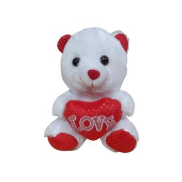 Imagem de Bichinho Urso Ursinho De Pelúcia Presente Menino Menina 22cm Cor:Branc