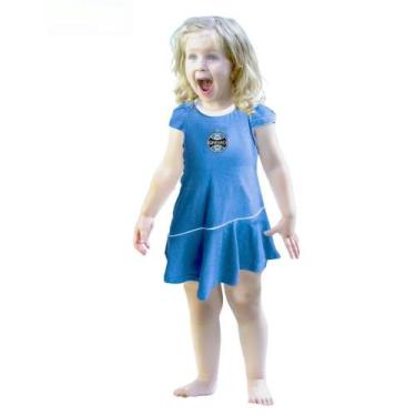 Imagem de Vestido Bebê ao Infantil Grêmio Azul Onda Oficial, G