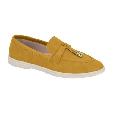 Imagem de Sapato Mocassim Moleca Feminino Loafer Slip On Original, Mostarda, 38