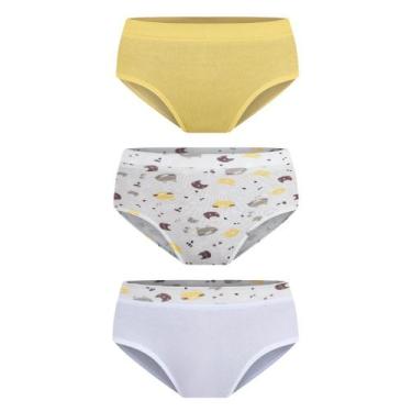 Imagem de Calcinha Lobinha Infantil Estampada 18110-089 C/3, Sortido 0907, GG