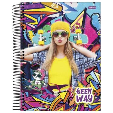 Imagem de Caderno Espiral Universitário Teen Way 1 Matéria 96 Folhas JANDAIA, Am
