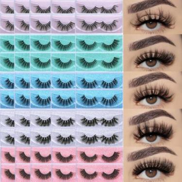 Imagem de Cílios postiços APCYUST Lashes Bulk 50 pares de 15 mm 18 mm com estojo