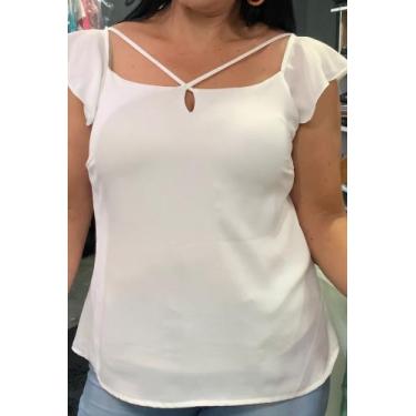 Imagem de Blusa de crepe feminina branca - Chamberllan 
