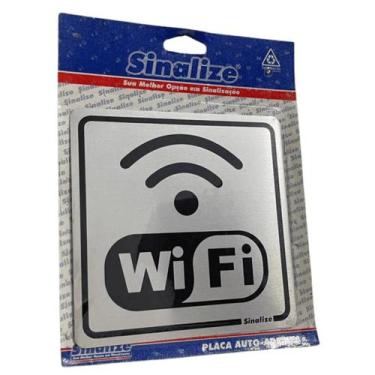 Imagem de Placa Autocolante Sinalize WIFI 15x15cm