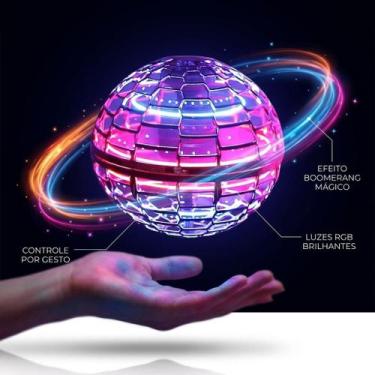 Imagem de Brinquedo Bola Drone Voador com Luzes RGB Mágico Led Flying Orb Infant