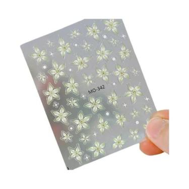 Imagem de Adesivos De Unha Coloridos 5D De Água-Viva, Decoração De Unhas De Alta
