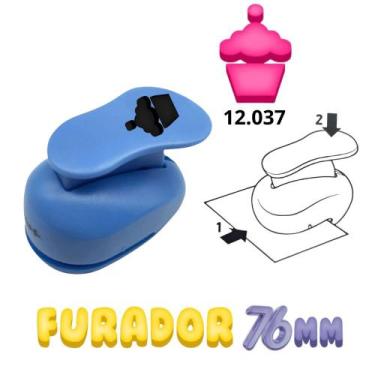 Imagem de Furador Cortador Perfurador De Eva Papel 76mm Make+  Artesanal  Scrapb