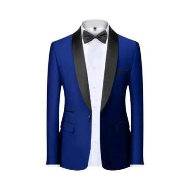 Imagem de Terno Slim Fit Masculino De Alta Qualidade Para Casamento, Traje Forma