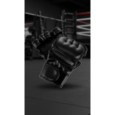 Imagem de Luvas MMA Profissionais material sintético Preto Tamanho G - Congratul