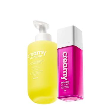 Imagem de Kit Skincare Limpador Glicerinado e Ácido Mandélico Gel Antiacne 2 Produtos 200ml e 30g Creamy