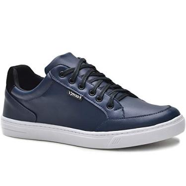 Imagem de Tênis Masculino Casual Cano Curto Blaqueado Moderno Leve Cor:Azul;Tamanho:44