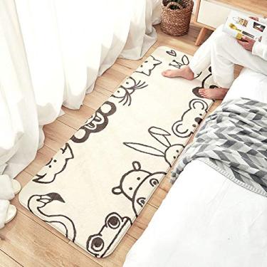 Imagem de Tapete de cabeceira macio, antiderrapante, confortável, lavável para sala de estar, quarto, varanda, janela, sofá, noite, 40120 cm