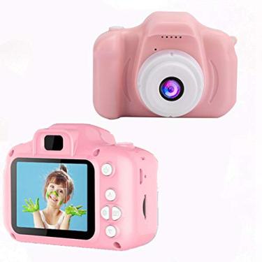 Imagem de Câmera infantil para crianças câmeras de vídeo digital para meninas presentes de brinquedo de aniversário de 4 a 12 anos Câmera infantil de ação infantil 2 polegadas 1080P(Pink-General Edition)