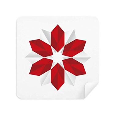 Imagem de Tecido de camurça com estampa de origami abstrato de flores de Natal, 2 unidades