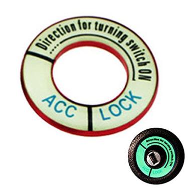 Imagem de PolarLander Para tampa de interruptor Adesivos circulares Liga de alumínio Carro Chave de ignição Decoração RingAuto Acessórios para Peugeot Red