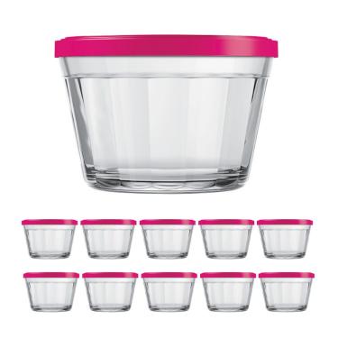 Imagem de Kit Pote Copo Americano C/Tampa Cor Sortida 350ml Nadir 10Un