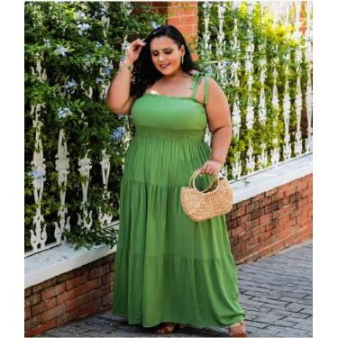 Imagem de Vestido Plus Size Verde /Preto - Nanda Fashion Boutique