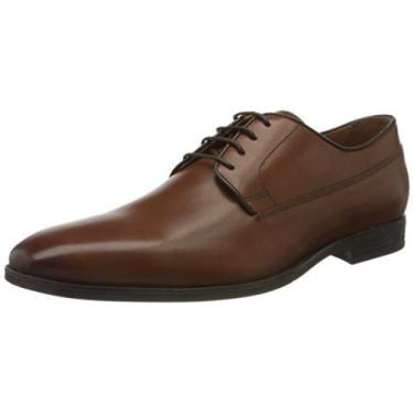 Imagem de Geox Derby masculino com cadarço, Conhaque marrom C6001, 8