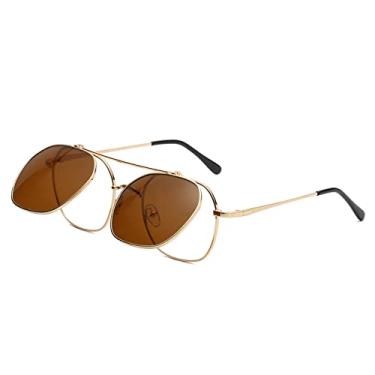 Imagem de Óculos de sol Steampunk Vintage Metal Óculos de Sol Masculinos Designer Tons para Mulheres Óculos Retro UV400, GO CHÁ, China