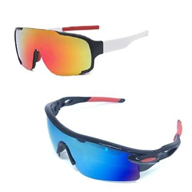 Imagem de Óculos De Sol Esportivo Masculino Feminino Kit 2 Unidades