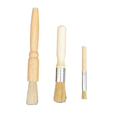 Imagem de Conjunto de 3 pincéis de limpeza para moedor de café, (19 a 14 cm), escovas de manutenção e poeira para equipamentos Espresso, limpador de grãos de café em pó, assar, cozinhar, pincéis para churrasco, pacote com 3